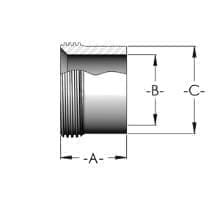 Virola Roscada – Tanque Spud (Pesado) – Un Extremo de Soldadura a Tope – Otro Extremo 15W