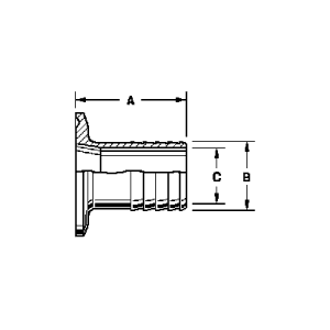 Adaptador de manguera de goma C14AHR (3A)